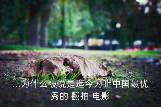 ...为什么被说是迄今为止中国最优秀的 翻拍 电影