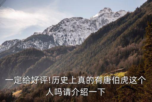 一定给好评!历史上真的有唐伯虎这个人吗请介绍一下