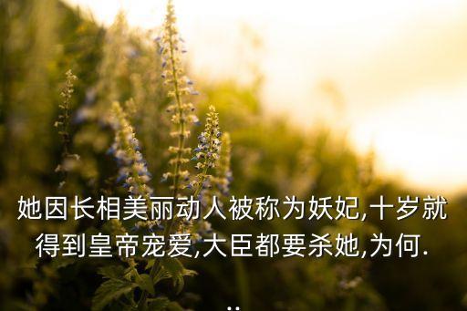 她因长相美丽动人被称为妖妃,十岁就得到皇帝宠爱,大臣都要杀她,为何...