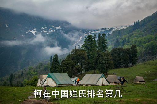 柯在中国姓氏排名第几