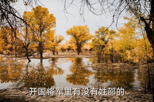 开国将军里有没有姓邵的