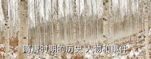 隋朝历史人物有哪些,隋朝到清朝的历史人物及事件