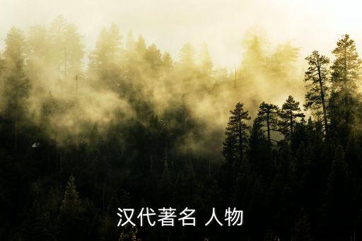 汉朝最著名历史人物,汉朝有哪些重要历史人物