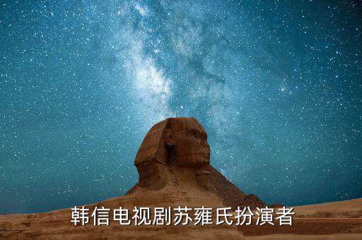  韩信电视剧苏雍氏扮演者