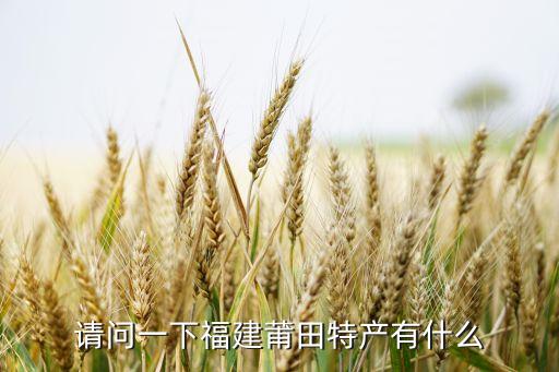 请问一下福建莆田特产有什么