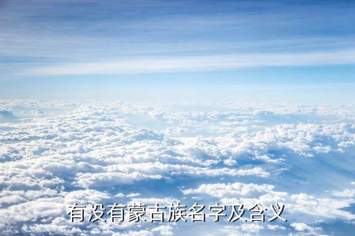 有没有蒙古族名字及含义