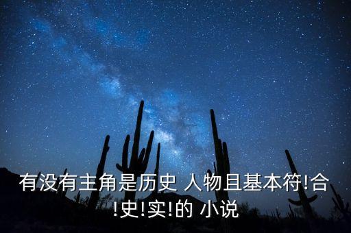 有没有主角是历史 人物且基本符!合!史!实!的 小说
