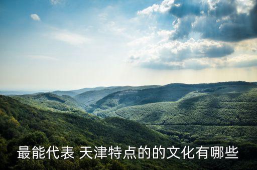 最能代表 天津特点的的文化有哪些