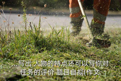 ...写出 人物的特点还可以写你对任务的评价 题目自拟(作文